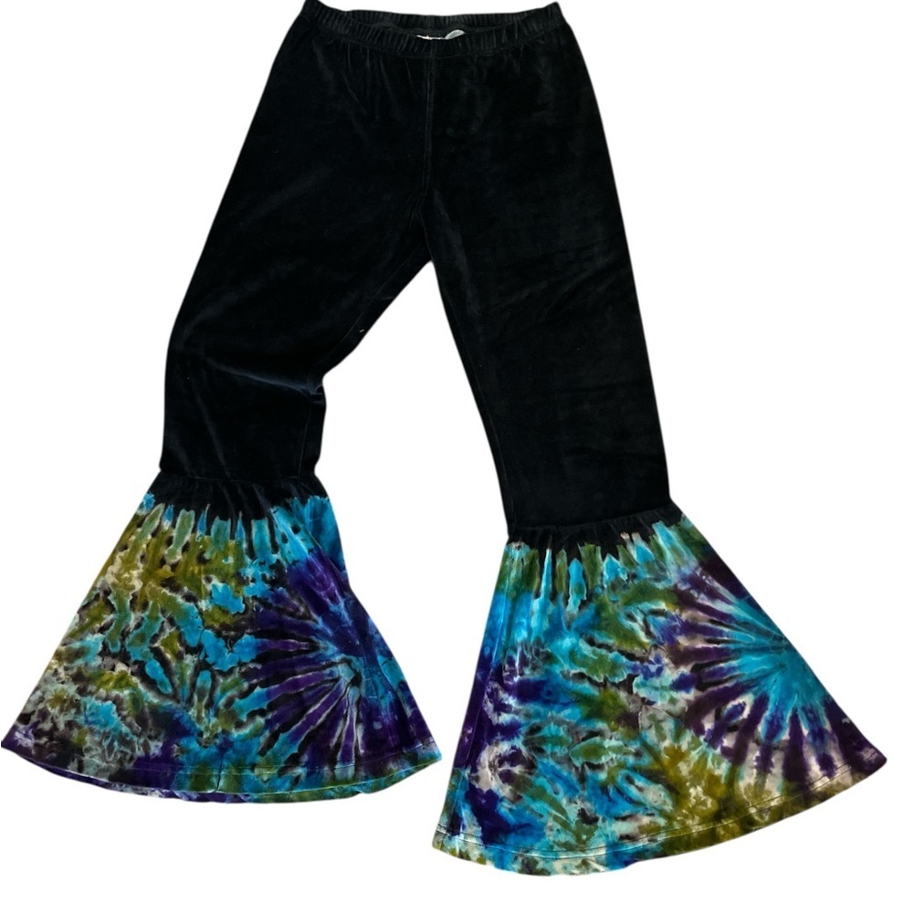 Gypsy Rose Velvet Tie-Dye Flare Pants NWT